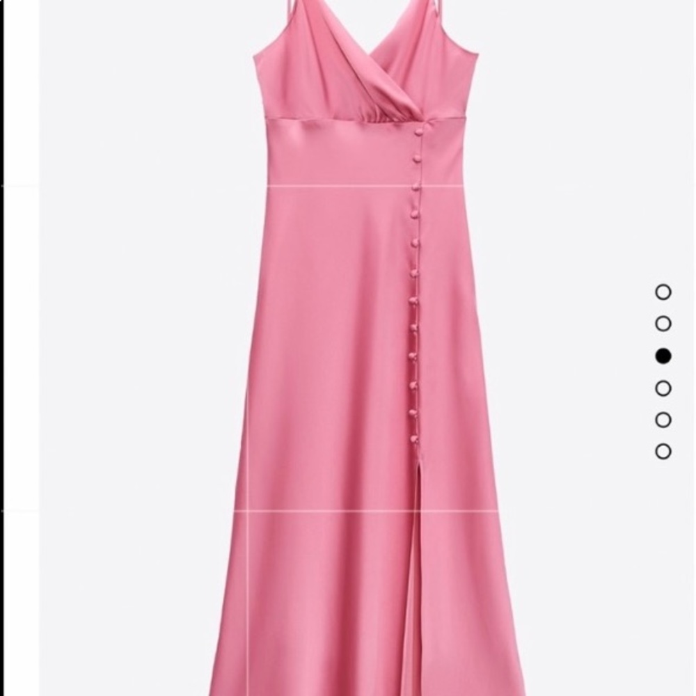 ❌SOLD❌ Zara satin midi dress - Picture 2 of 9